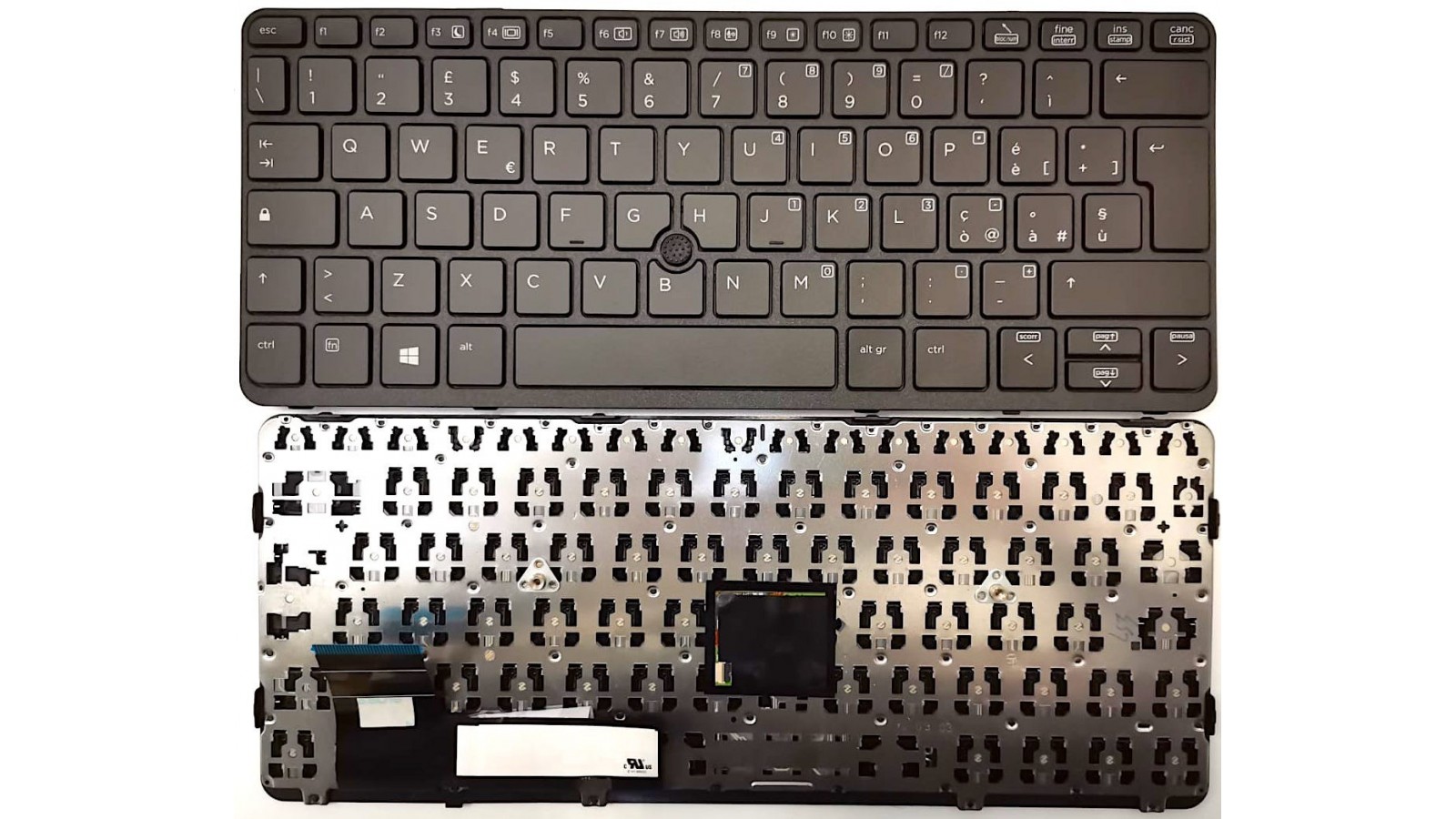 Tastiera Italiana compatibile con Hp Elitebook 820 G1 820 G2 con Trackpad e cornice Frame