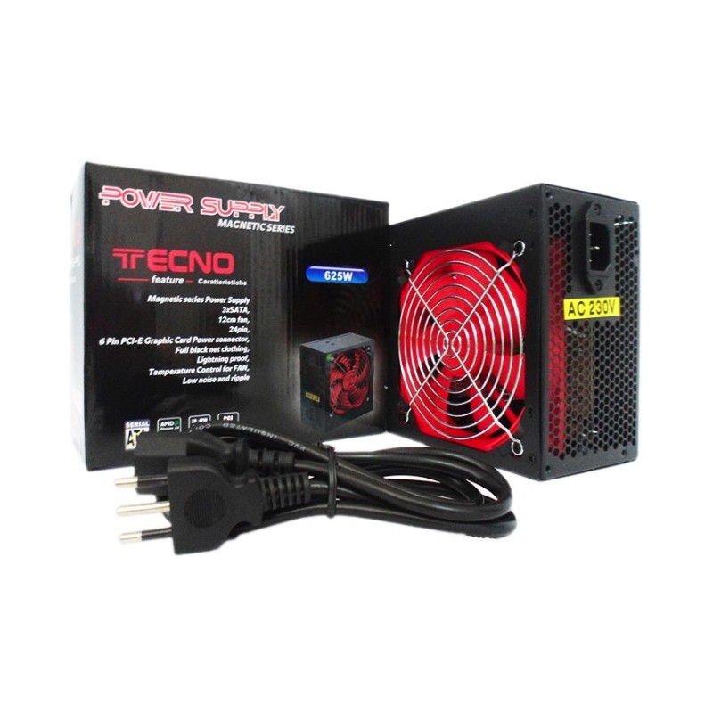 Alimentatore PC ATX 625W Ide sata ventola 12 cm Silenziosa Alimentatore PC ATX 625W Ide sata ventola 12 cm Silenziosa