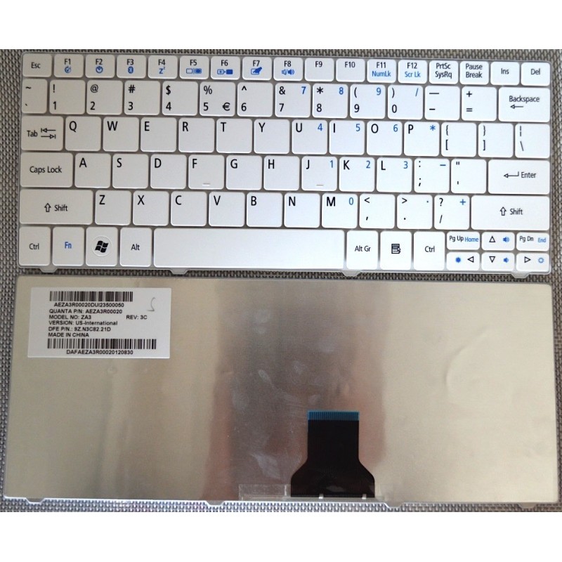 Tastiera italiana compatibile con Acer bianca Packard Bell ZA8 ZH7 Tastiera italiana compatibile con Acer bianca Packard Bell ZA8 ZH7