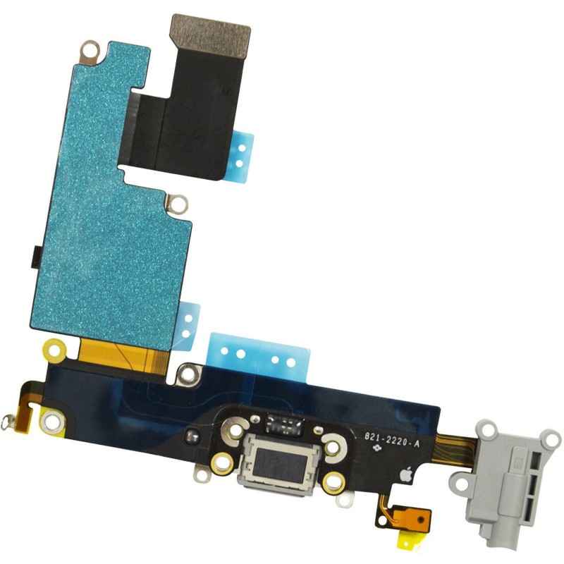 Flat connettore ricarica Apple iPhone 6 Plus completo di microfono antenna jack audio nero Flat connettore ricarica Apple iPhone 6 Plus completo di microfono antenna jack audio nero