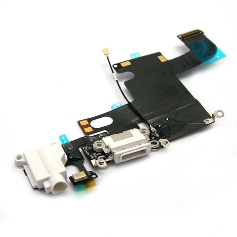Flat connettore ricarica Apple iPhone 6 completo di microfono antenna jack audio bianco Flat connettore ricarica Apple iPhone 6 completo di microfono antenna jack audio bianco