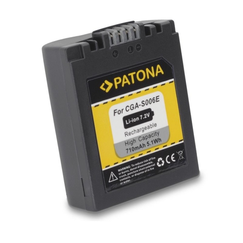 Batteria compatibile con Panasonic CGR-S006A, CGR-S006/E LUMIX DMC-FZ38 FZ50 FZ7 FZ8 Batteria compatibile con Panasonic CGR-S006A, CGR-S006/E LUMIX DMC-FZ38 FZ50 FZ7 FZ8