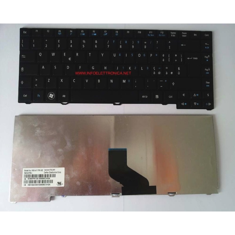 Tastiera italiana compatibile con Acer Travelmate P243 P633 Tastiera italiana compatibile con Acer Travelmate P243 P633