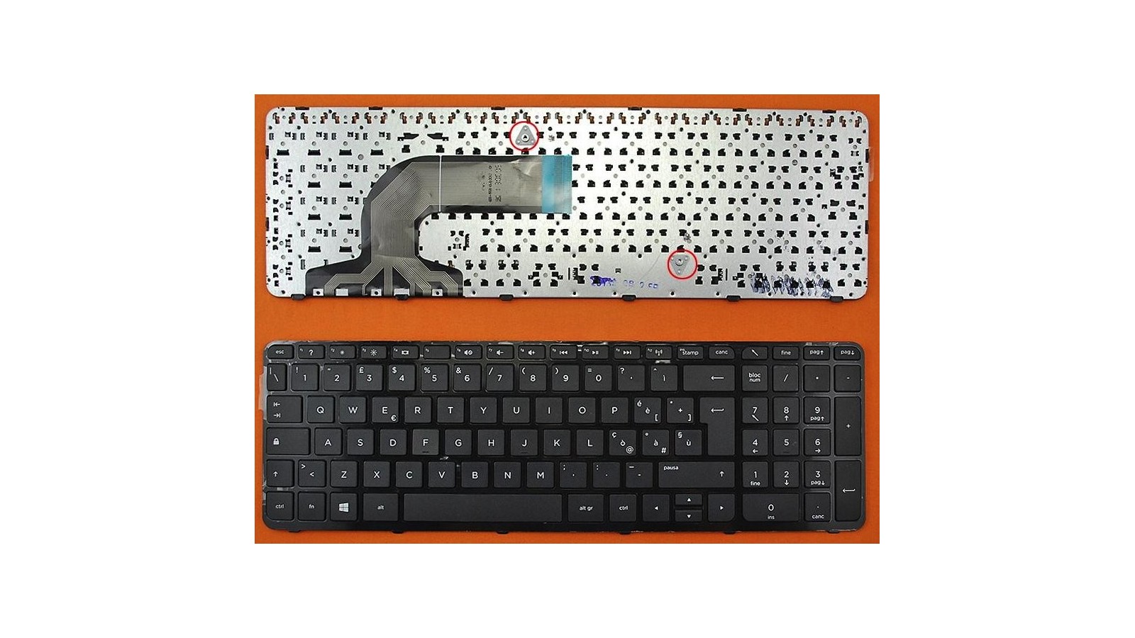 Tastiera italiana compatibile con Hp Pavilion 15-N027SL