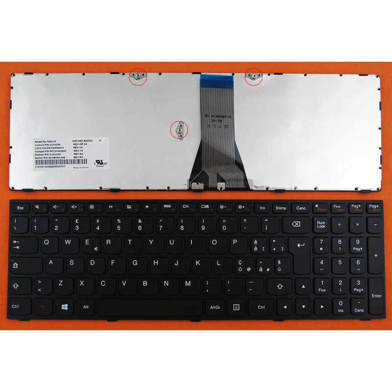 Tastiera italiana compatibile con Lenovo G70-70 G70-80 Tastiera italiana compatibile con Lenovo G70-70 G70-80