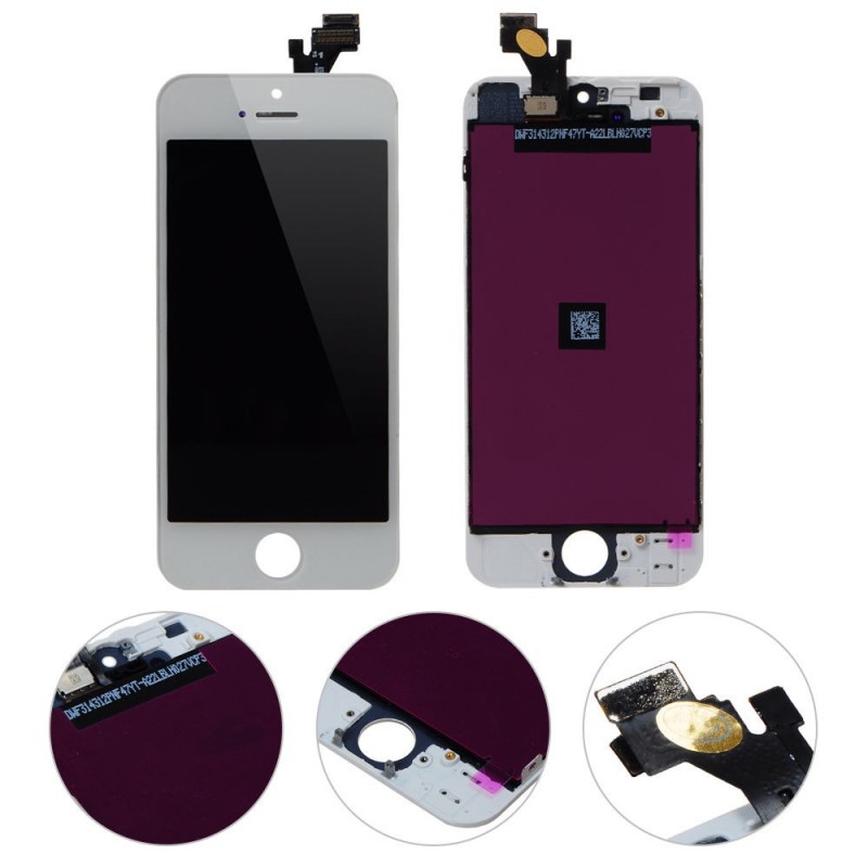 Display Lcd Hd completo di Touch screen e vetro Apple Iphone 5 bianco Display Lcd Hd completo di Touch screen e vetro Apple Iphone 5 bianco