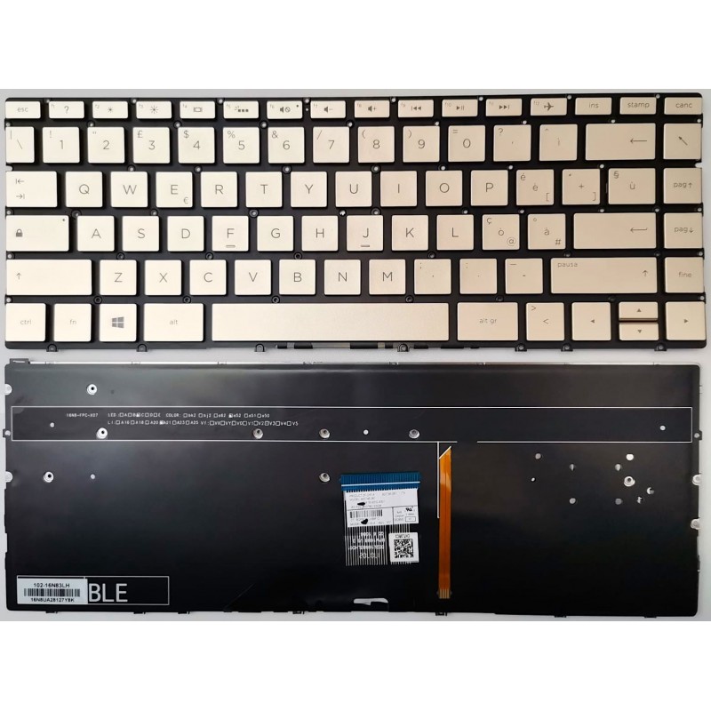 Tastiera italiana compatibile con HP Spectre x360 13-W 13-AE 13-AD 920746-041 Retroilluminata Tastiera italiana compatibile con HP Spectre x360 13-W 13-AE 13-AD 920746-041 Retroilluminata