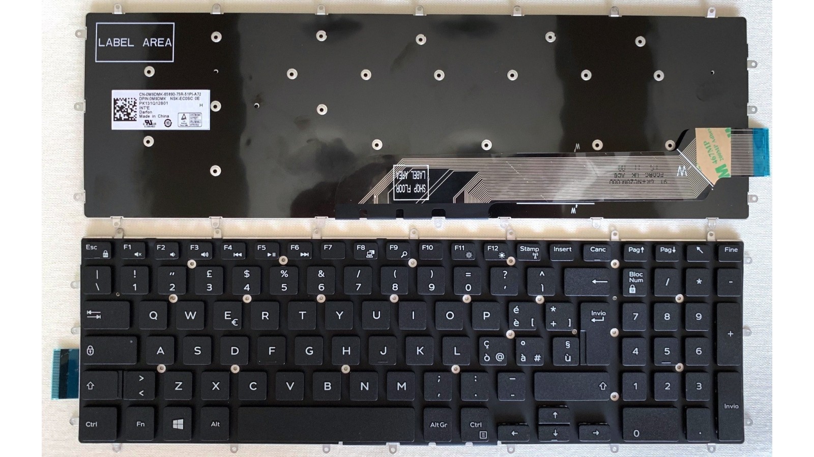 Tastiera italiana compatibile con Dell Inspiron 15-5570 5575 5565 7566 7567 17-5770 5775