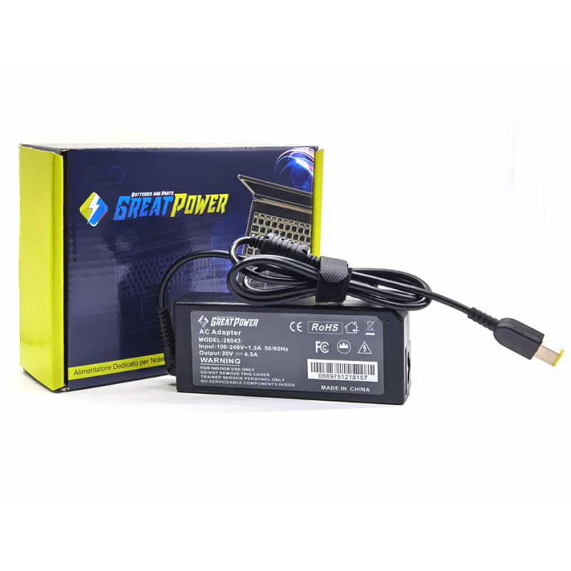 Alimentatore caricabatteria compatibile con Lenovo 20V - 2,25 Ampere 45W Alimentatore caricabatteria compatibile con Lenovo 20V - 2,25 Ampere 45W
