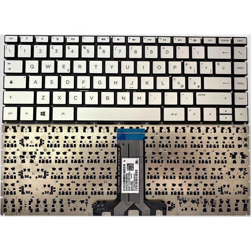 Tastiera italiana compatibile con HP 14G-BR 14g-br0xx Silver Tastiera italiana compatibile con HP 14G-BR 14g-br0xx Silver