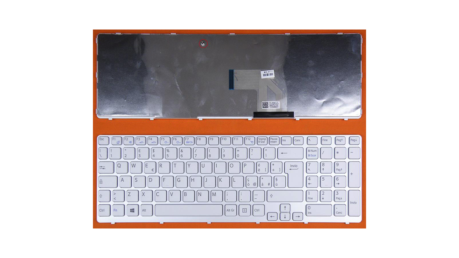 Tastiera italiana compatibile con SONY VAIO SVE151D11M SVE151G17M p/n 149094711IT
