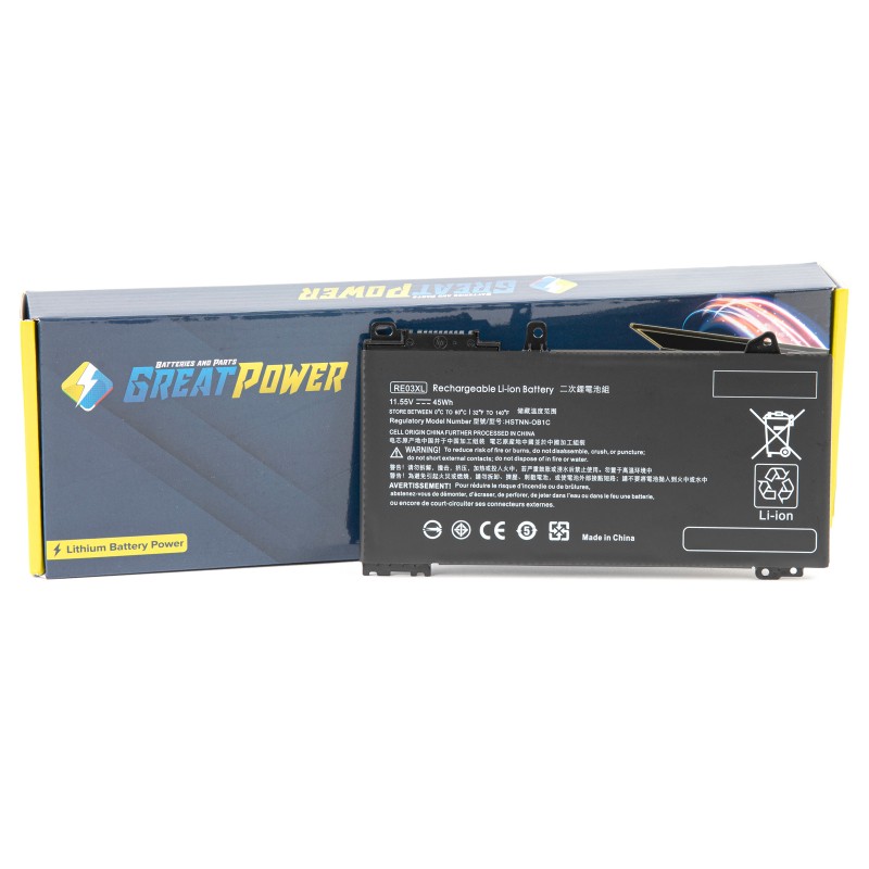Batteria 45Wh compatibile con HP RE03XL HSTNN-OB1C HSTNN-UB7R HSTNN-DB9A L32407-AC1 L32407-2B1 L32407-541
