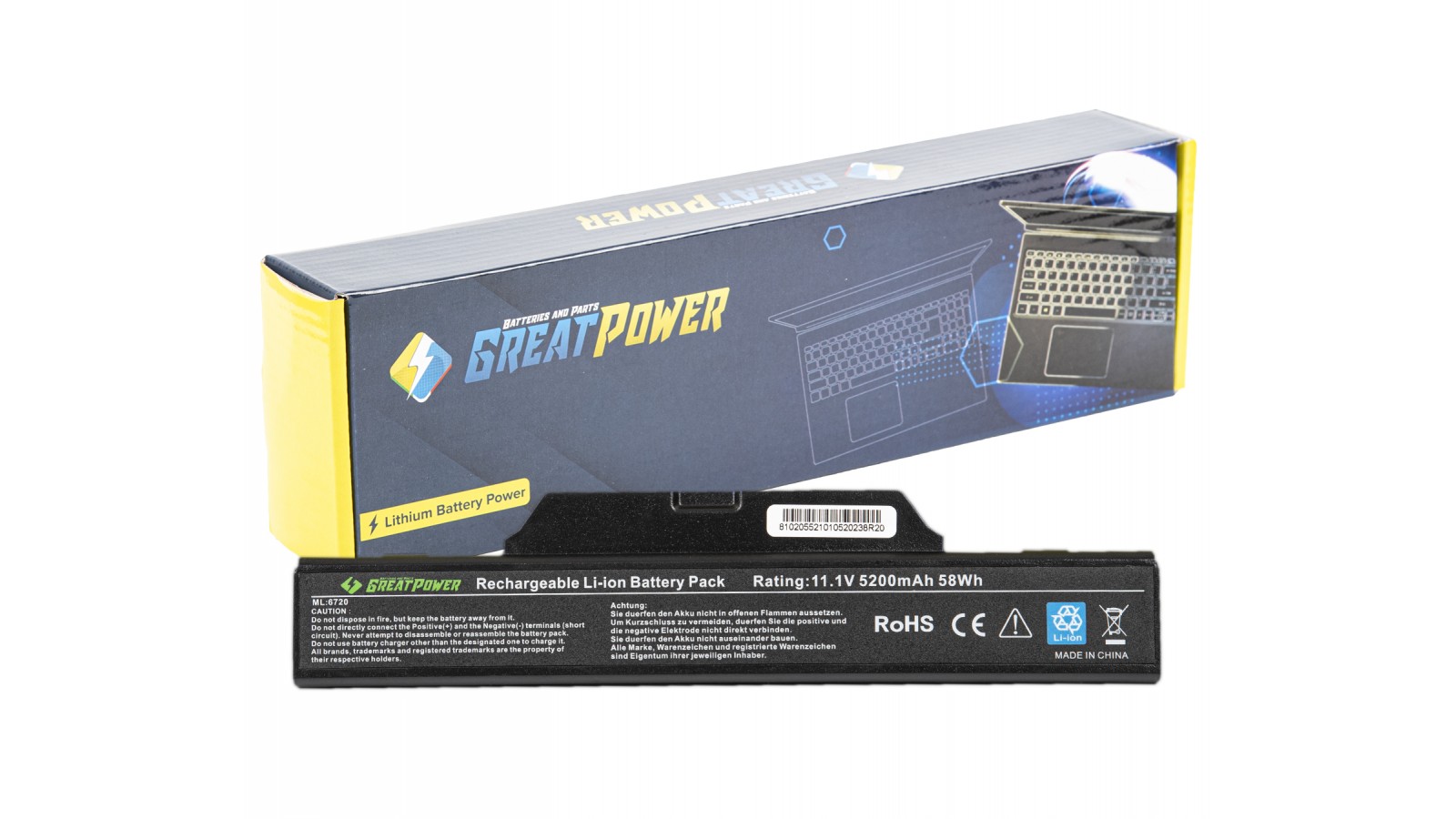 Batteria 5200mAh compatibile con HP Compaq 451085-141 451086-121 451086-161 451568-001 456864-001 464119-361 484787-001