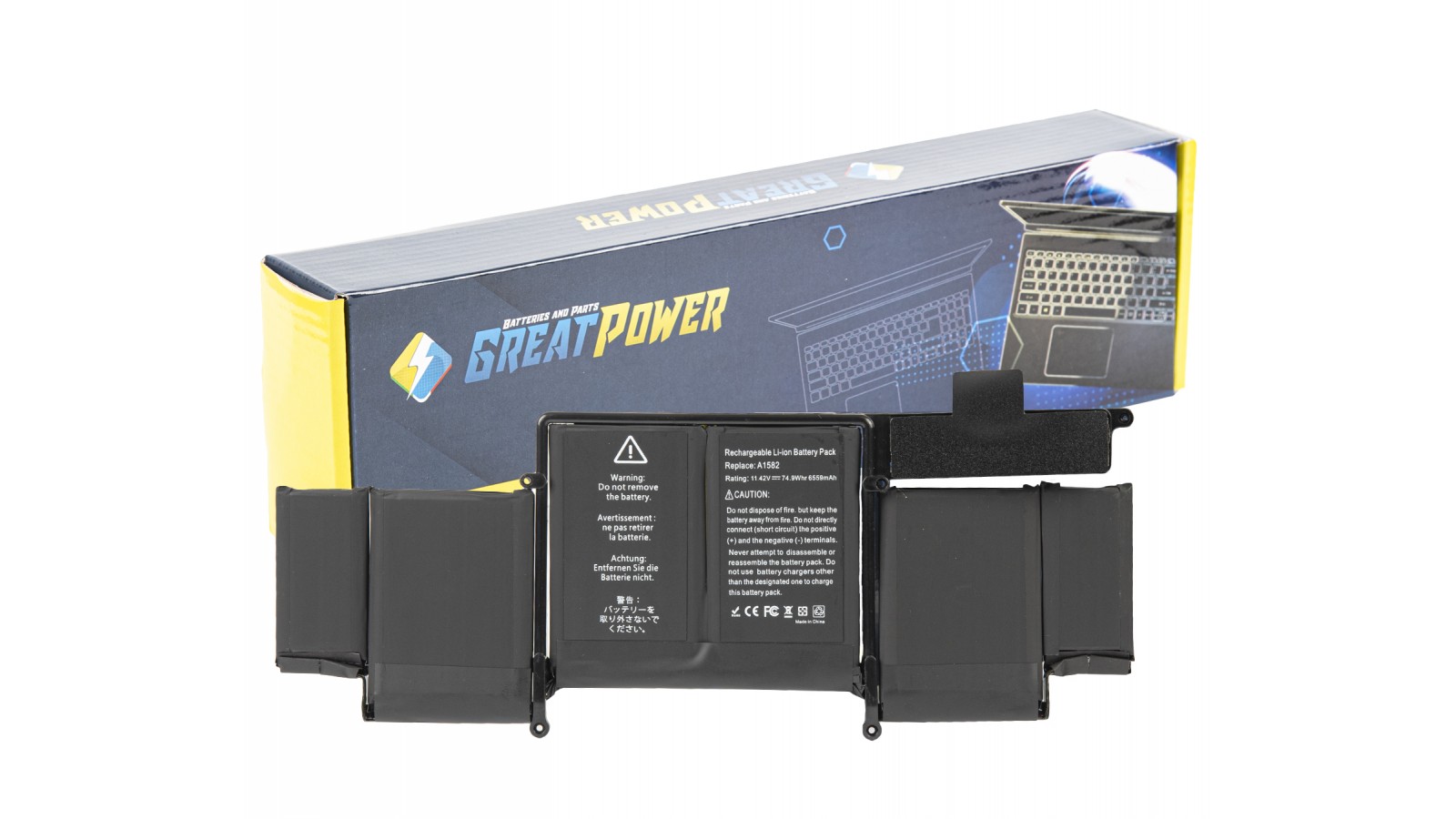 Batteria compatibile con Apple A1582 MacBook Pro 13" A1502 (2015 Version) ME864 ME865