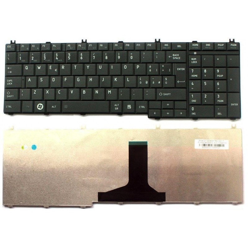 Tastiera italiana nera compatibile con Toshiba Satellite L755 serie Tastiera italiana nera compatibile con Toshiba Satellite L755 serie