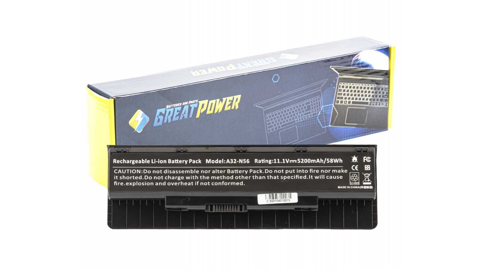 Batteria 5200 mAh compatibile con Asus A31-N56 A32-N56 A33-N56