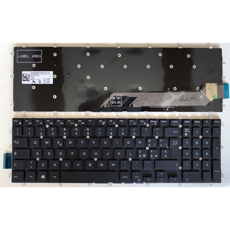 Tastiera italiana compatibile con Dell P66F P66F001 P72F P72F002 P75F P75F001 P75F002 P75F003 P75F006 Tastiera italiana compatibile con Dell P66F P66F001 P72F P72F002 P75F P75F001 P75F002 P75F003 P75F006