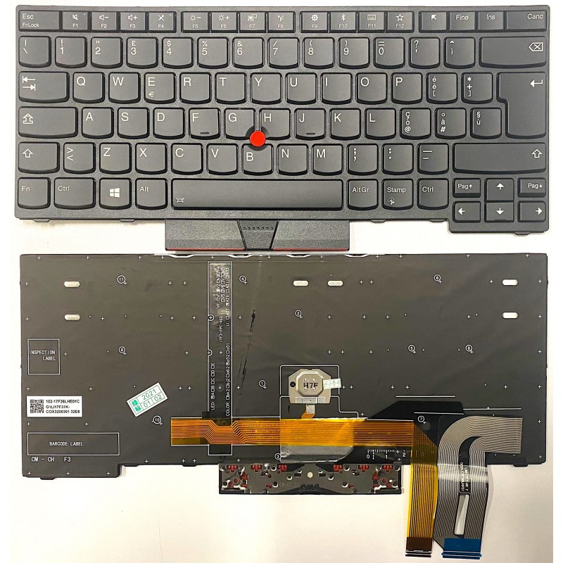 Tastiera italiana RETROILLUMINATA per Lenovo ThinkPad E480 E485 L480 T480S L380 L490 Tastiera italiana RETROILLUMINATA per Lenovo ThinkPad E480 E485 L480 T480S L380 L490