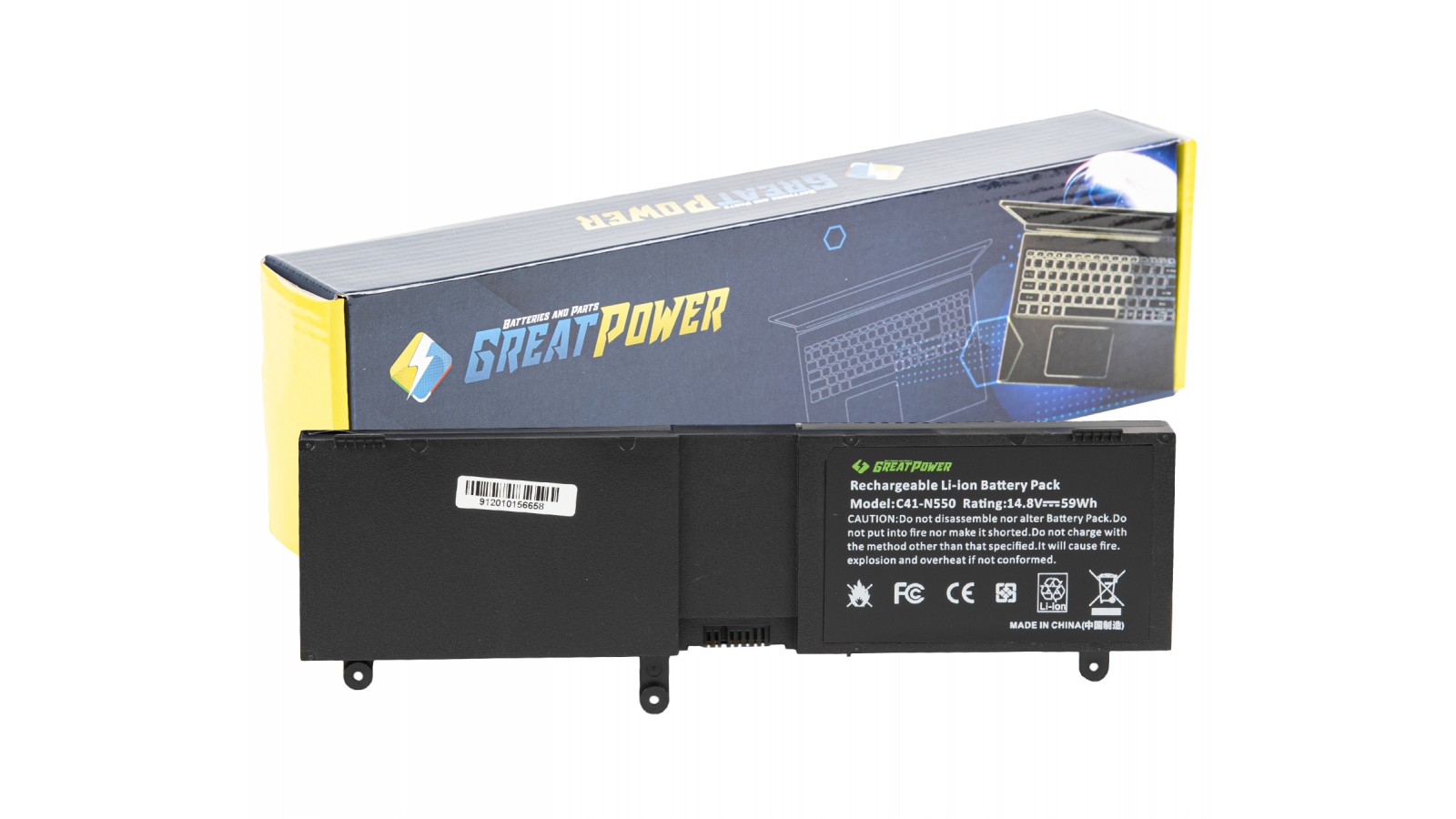 Batteria 15V 4000mAh compatibile con ASUS C41-N550 PER ASUS N550 N550J N550JA N550JV N550JK Q550L