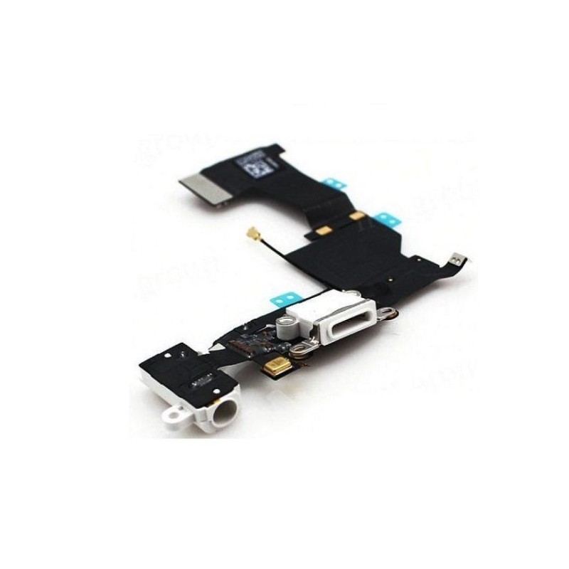 Flat connettore ricarica completo di microfono antenna jack audio Apple iPhone 5S bianco Flat connettore ricarica completo di microfono antenna jack audio Apple iPhone 5S bianco