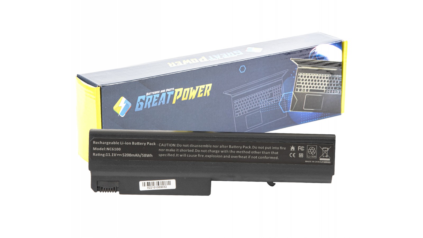 Batteria 5200mAh compatibile con HP Compaq 6510 6515 6710 6715 8910p nc6100 nc6200 nc6300 nc6400 nx6100 nx6140 nx6300