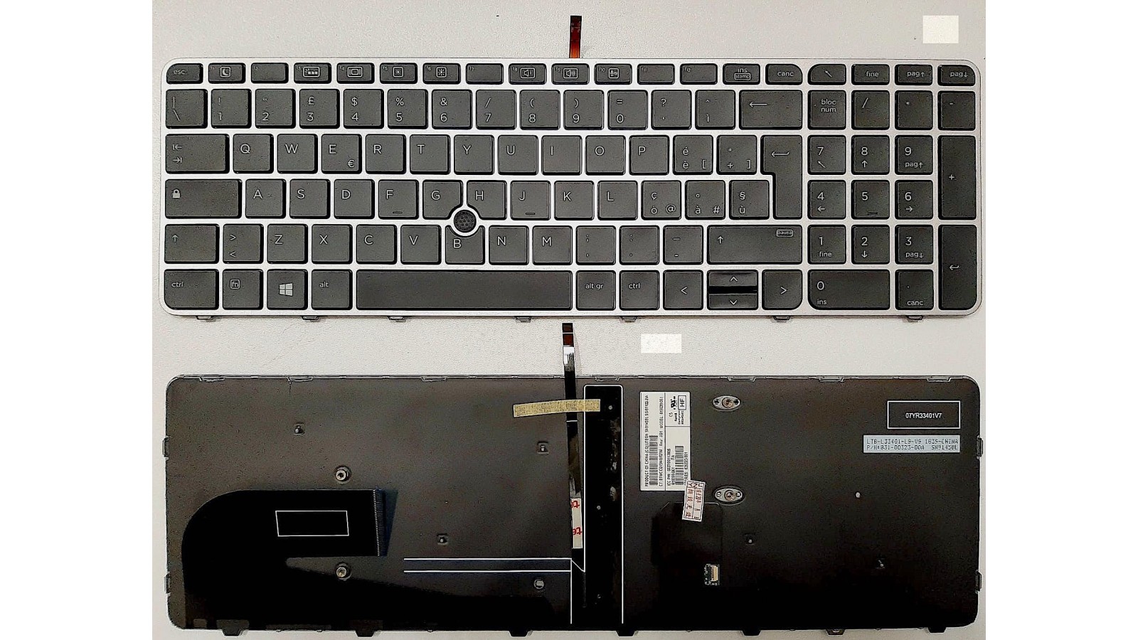 Tastiera italiana Retroilluminata per HP Zbook 15U G3 G4 con Trackpad