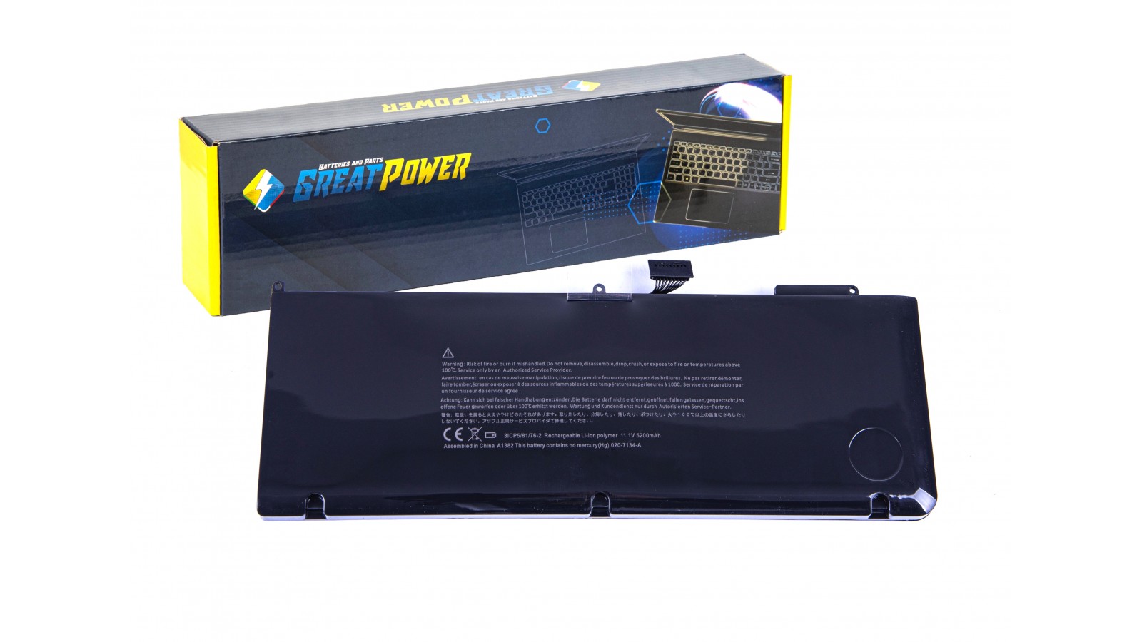 Batteria 5200 mAh compatibile con Apple MacBook Pro 15" A1286 2011 2012 A1382 Unibody 15 "i7