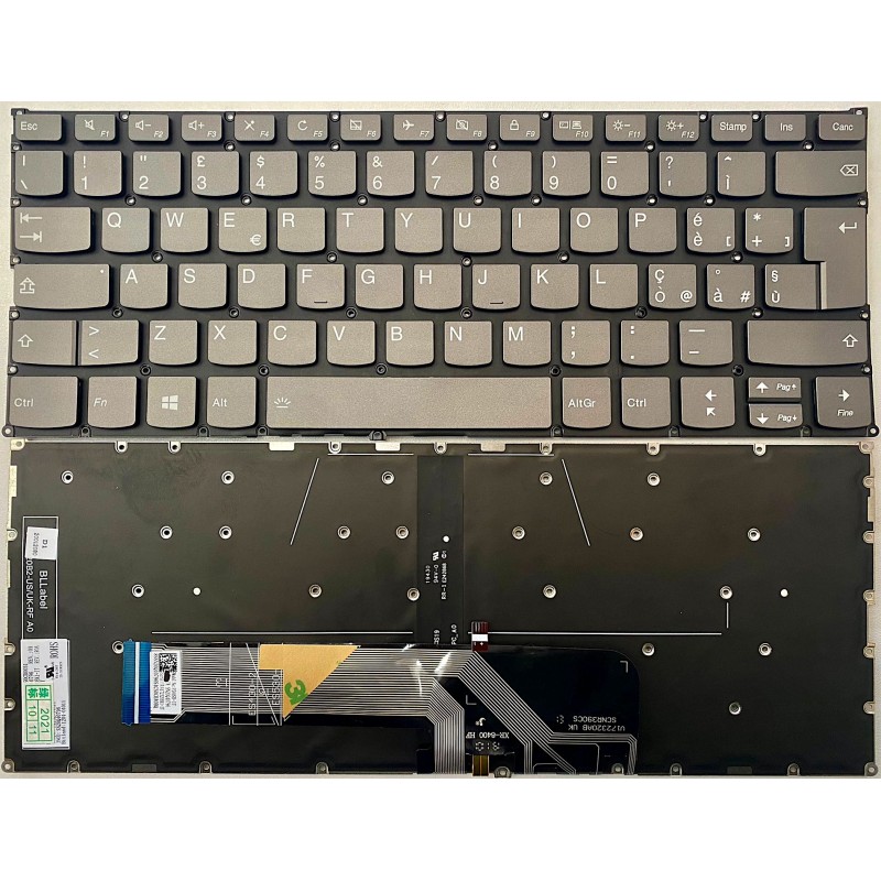 Tastiera italiana RETROILLUMINATA per Lenovo Yoga 530-14ikb Air 13IWL Air 13IKB Air 15 2018 Air 15iKBR Air 15ARR Tastiera italiana RETROILLUMINATA per Lenovo Yoga 530-14ikb Air 13IWL Air 13IKB Air 15 2018 Air 15iKBR Air 15ARR