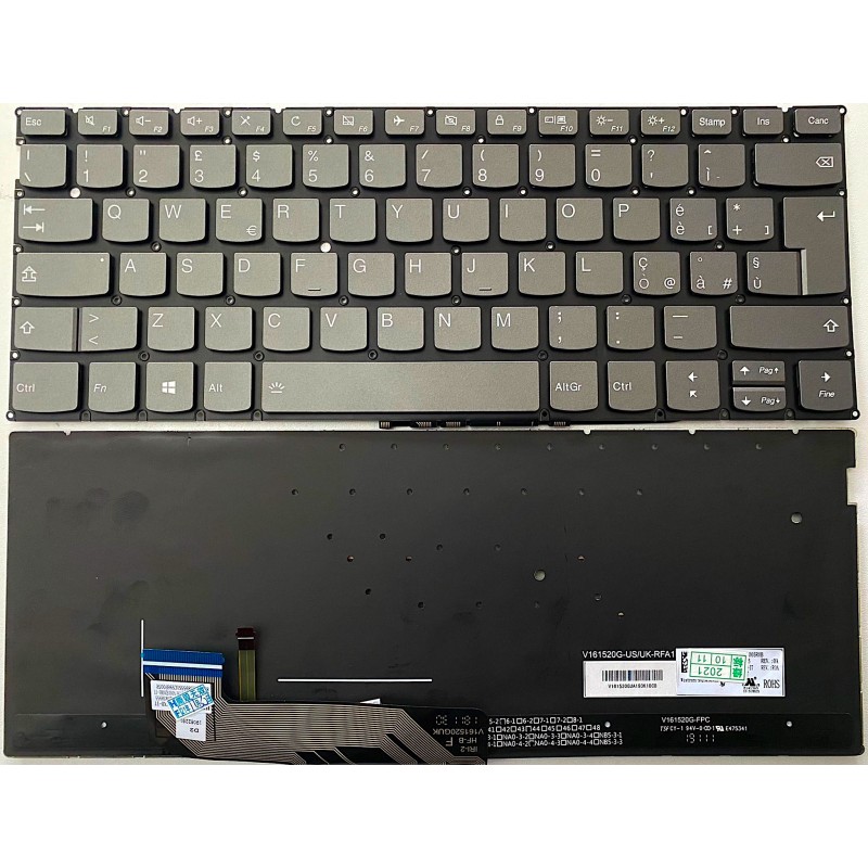 Tastiera italiana RETROILLUMINATA per Lenovo Yoga S730-13IWL S730-13IML Tastiera italiana RETROILLUMINATA per Lenovo Yoga S730-13IWL S730-13IML