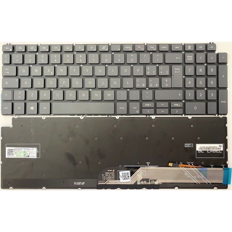 Tastiera italiana RETROILLUMINATA PER Dell INSPIRON 7590 5584 5590 5593 5594 5598 15-7591 Tastiera italiana RETROILLUMINATA PER Dell INSPIRON 7590 5584 5590 5593 5594 5598 15-7591