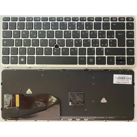 Tastiera Italiana compatibile con Hp EliteBook 840 G2 850 G2 Retroiiluminata con Trackpad