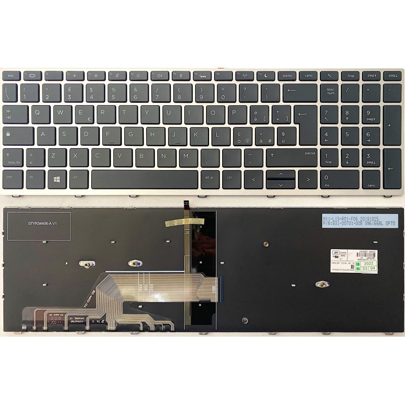 Tastiera italiana RETROILLUMINATA per HP PROBOOK G5 SERIES 450 G5 455 G5 470 G5 Tastiera italiana RETROILLUMINATA per HP PROBOOK G5 SERIES 450 G5 455 G5 470 G5