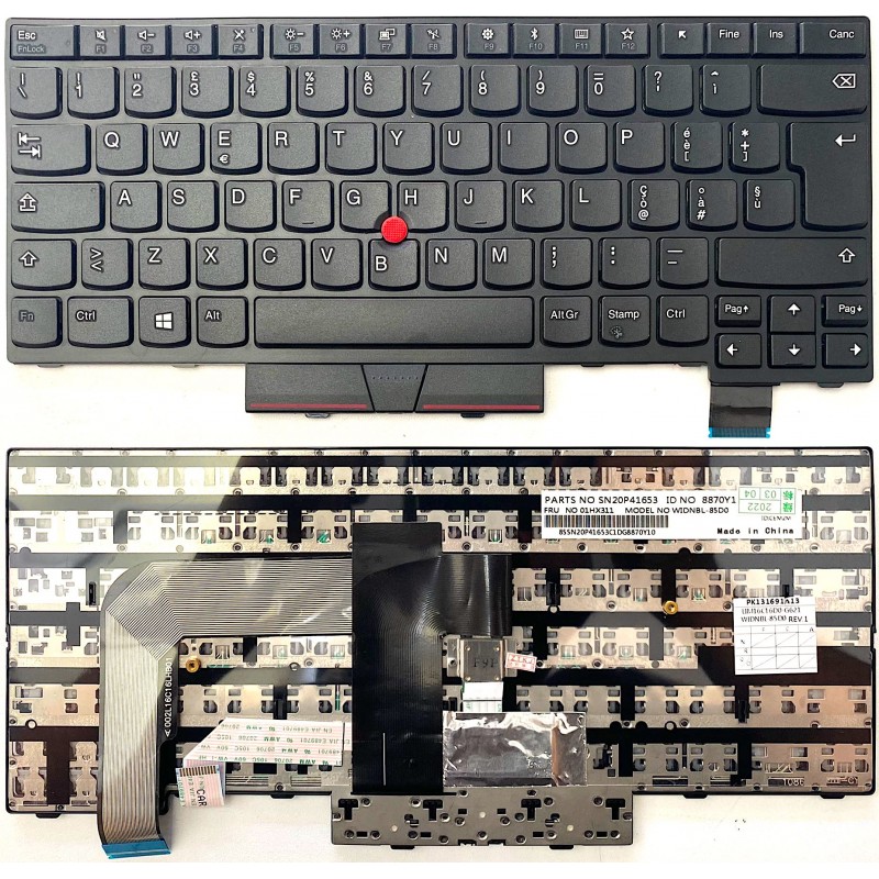Tastiera italiana per Lenovo THINKPAD T470 T480 A475 con Trackpad Tastiera italiana per Lenovo THINKPAD T470 T480 A475 con Trackpad