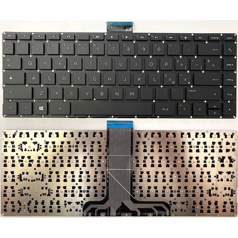Tastiera italiana per HP Stream 14-AX 14-AX010WM 14-AX067NR 14-AX100 nera Tastiera italiana per HP Stream 14-AX 14-AX010WM 14-AX067NR 14-AX100 nera