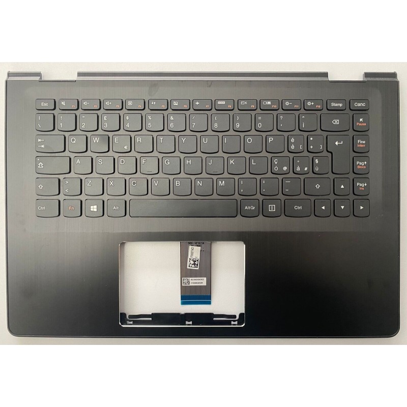 Tastiera italiana compatibile con Lenovo Yoga 500-14 500-14IBD CON TOPCASE PALMREST NERO
