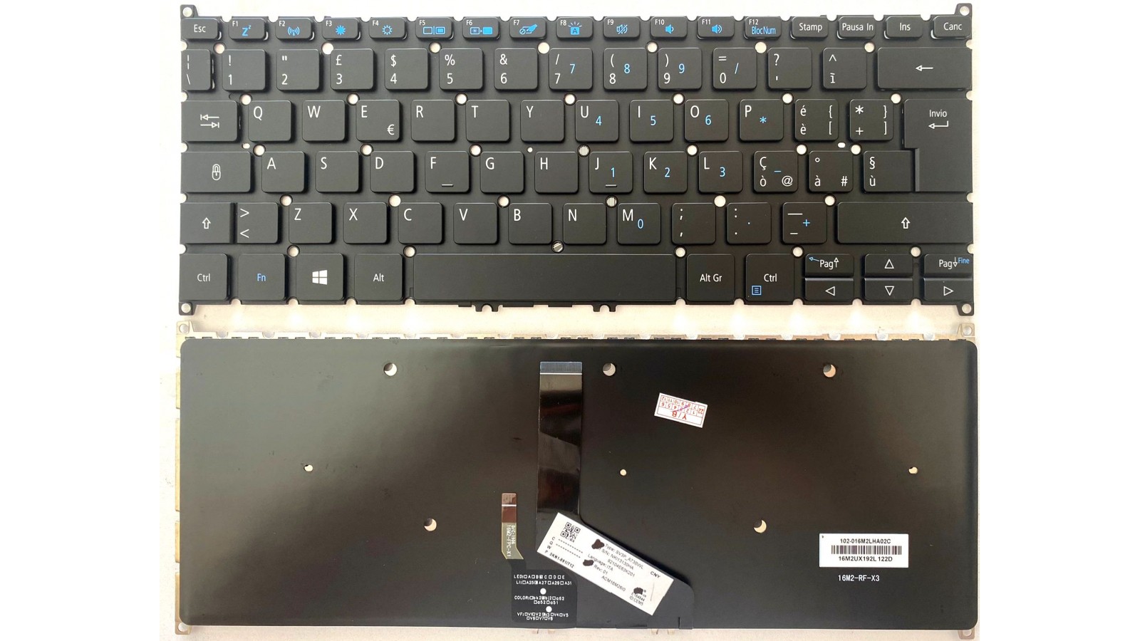 Tastiera italiana RETROILLUMINATA per Acer TravelMate P4 TMP414-51 TMP414-51-59MR P614-51