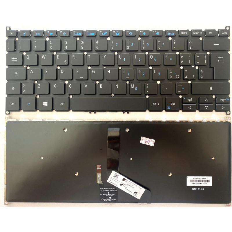 Tastiera italiana RETROILLUMINATA per Acer TravelMate P4 TMP414-51 TMP414-51-59MR P614-51