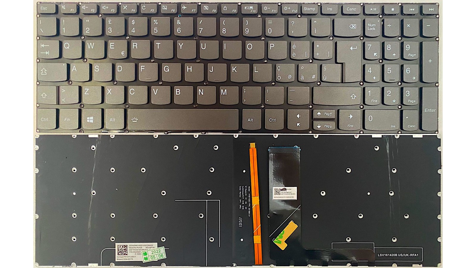 Tastiera italiana RETROILLUMINATA per Lenovo ideapad S340-15API S340-15IWL S340-15IML S340-15IIL