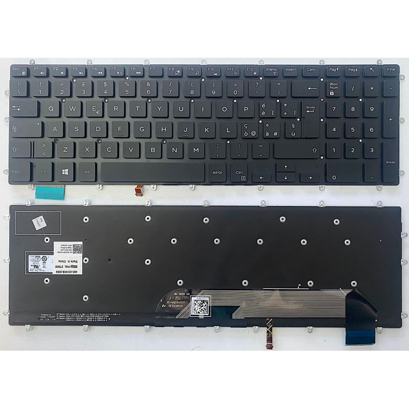 Tastiera italiana RETROILLUMINATA Dell Inspiron 15-5565 15-5567 15-5570 15-5575 Tastiera italiana RETROILLUMINATA Dell Inspiron 15-5565 15-5567 15-5570 15-5575