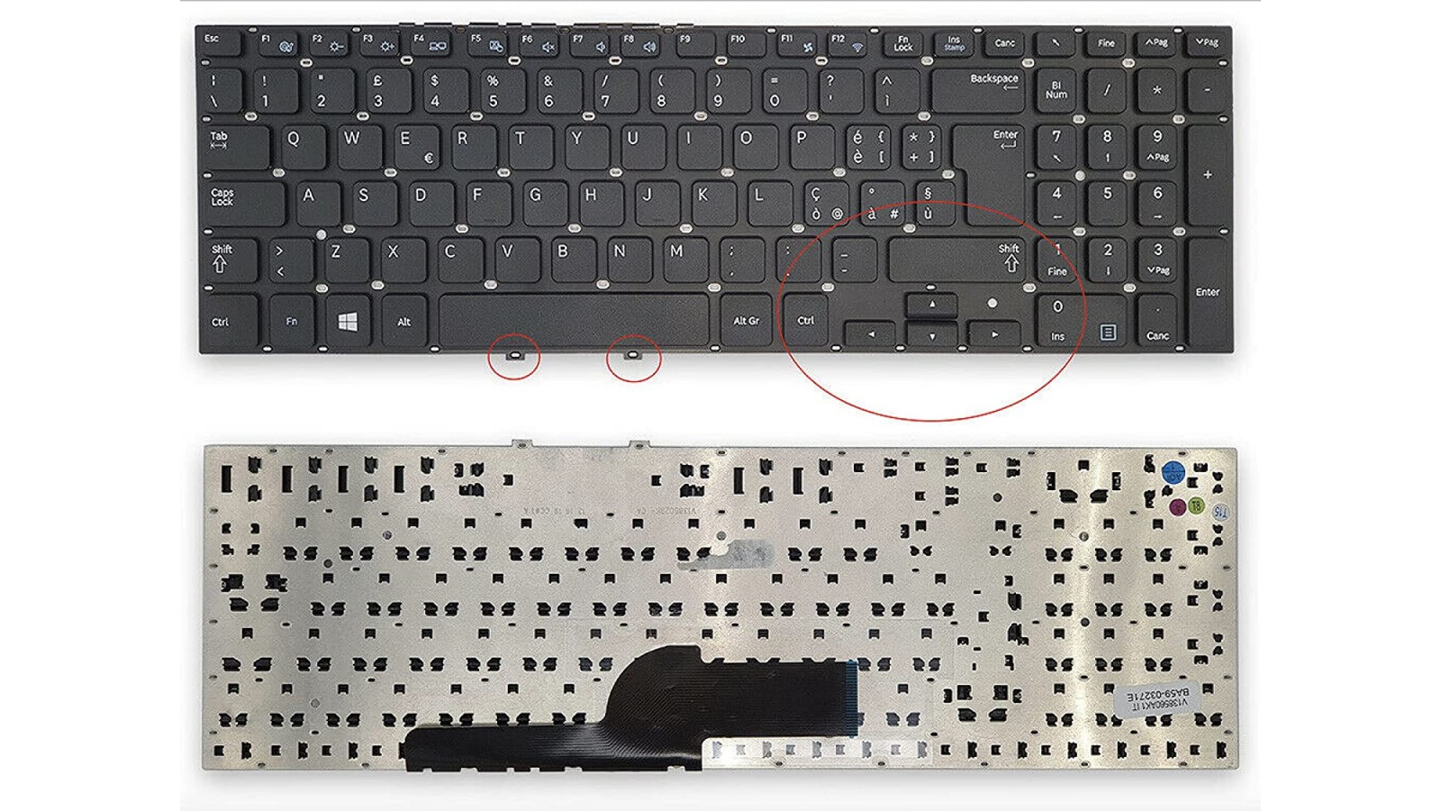 Tastiera italiana compatibile con Samsung NP270E5E NP270E5G NP275E5E NP270E5U