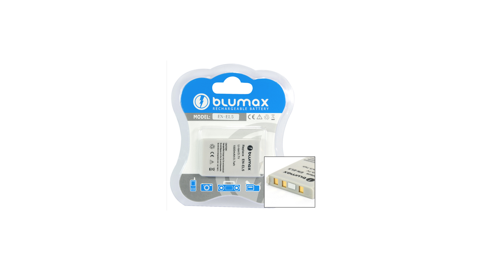 Batteria compatibile con Nikon 3700 4200 5200 5900 7900 P100 P3 P4P500 P5000 P510 P5100 P6000 P80 P90 S10