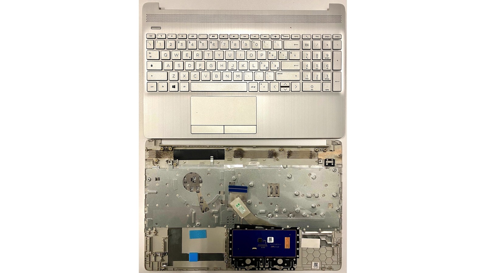 Tastiera italiana TOPCASE PALMREST per HP 15-DW 15-GW 15S-DU 15S-DY Silver
