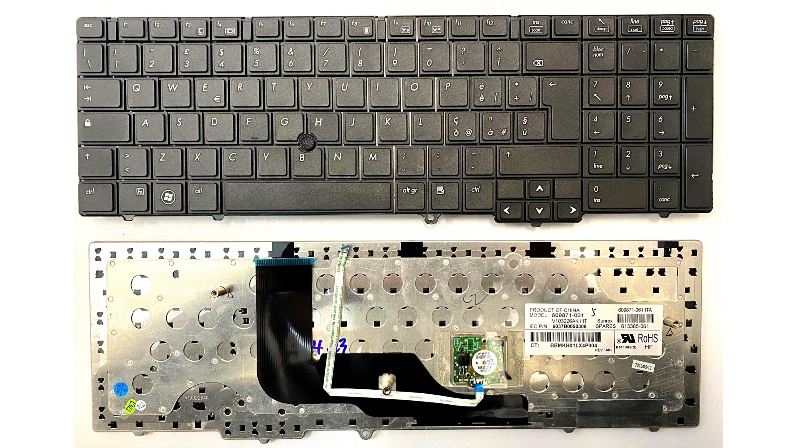 Tastiera italiana per HP Compaq ProBook 6540B 6545B 6550B 6555B Con Trackpad