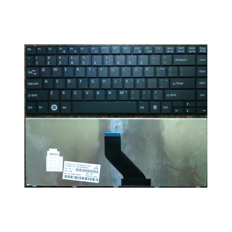 Tastiera nera compatibile con Fujitsu Lifebook LH531 Tastiera nera compatibile con Fujitsu Lifebook LH531