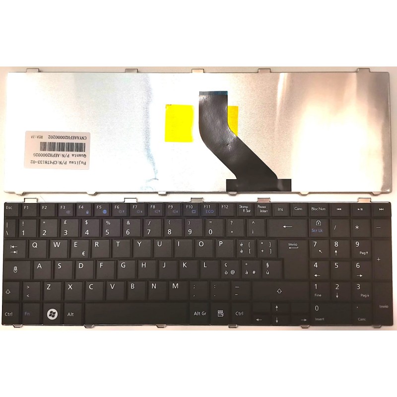 Tastiera Italiana compatibile con Fujitsu Lifebook A530 A531 AH530 AH531 NH751 MP-09R76003D CP513253-01 Tastiera Italiana compatibile con Fujitsu Lifebook A530 A531 AH530 AH531 NH751 MP-09R76003D CP513253-01