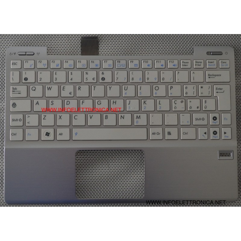 Tastiera completa compatibile con Asus di Cover silver ASUS EEE PC 1018P 1018PB Tastiera completa compatibile con Asus di Cover silver ASUS EEE PC 1018P 1018PB