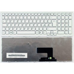 Tastiera italiana bianca compatibile con Sony Vaio PCG-71911M serie 148971441 completa di frame
