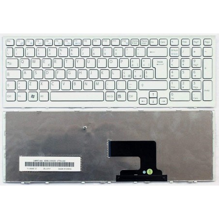 Tastiera italiana bianca compatibile con Sony Vaio PCG-71911M serie 148971441 completa di frame