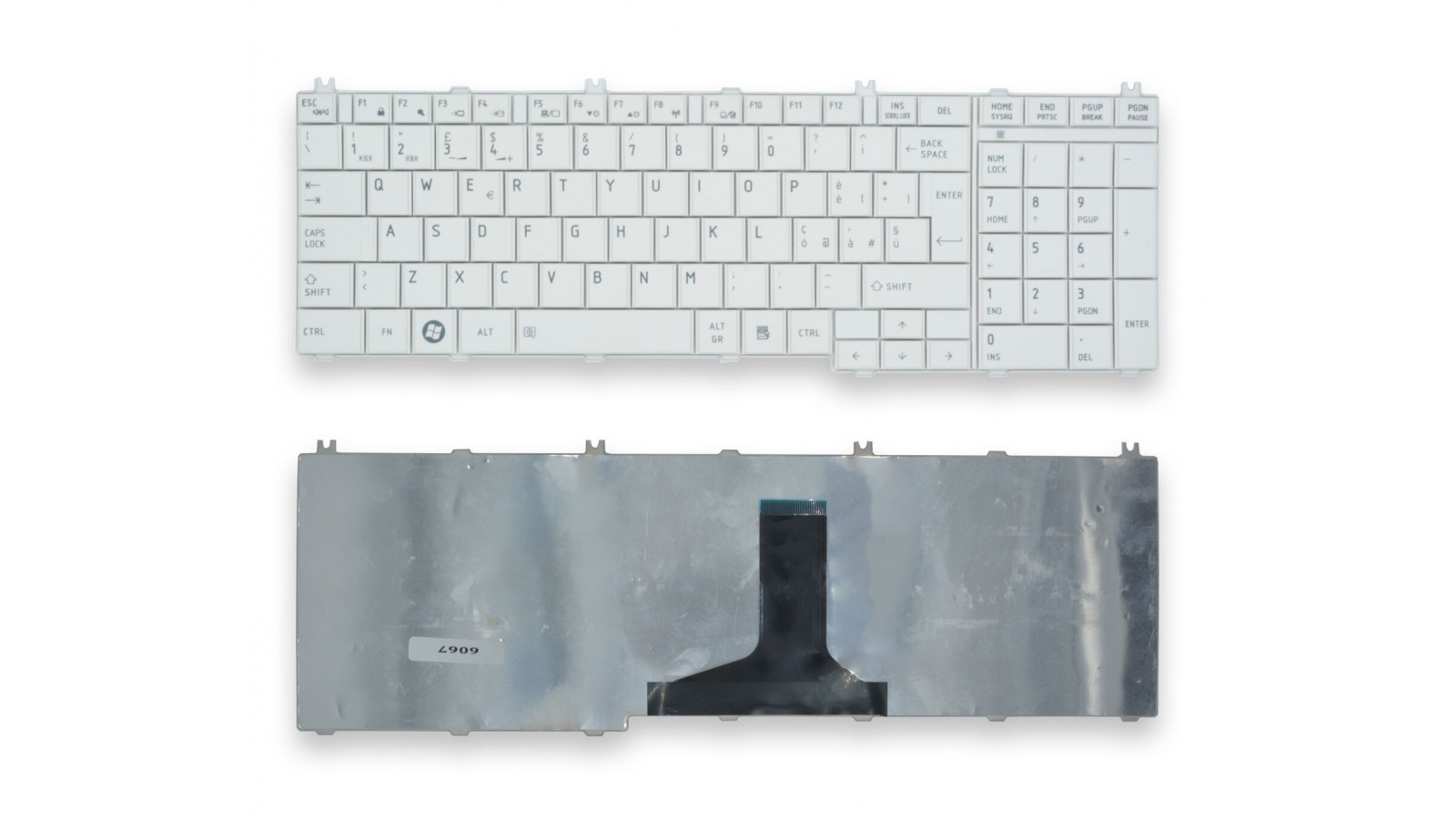 Tastiera italiana Bianca compatibile con Toshiba Satellite C655 L655 C655D L655D Serie