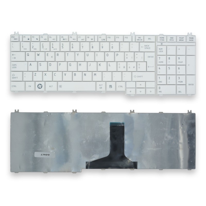 Tastiera italiana Bianca compatibile con Toshiba Satellite C655 L655 C655D L655D Serie Tastiera italiana Bianca compatibile con Toshiba Satellite C655 L655 C655D L655D Serie